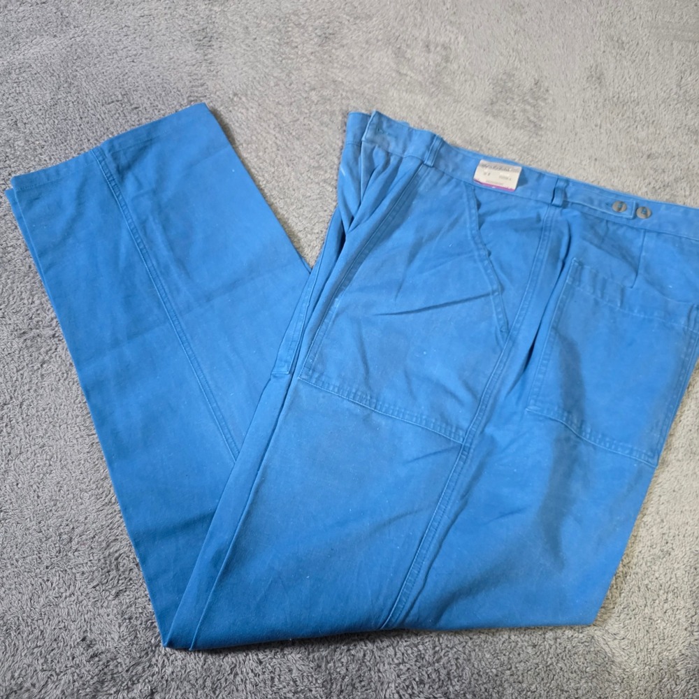 Kaleidoscope Mens 36R Workwear‎ Utility Pants Blue High Rise Patch Pocket 2650